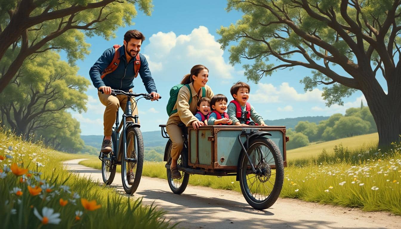 découvrez comment le vélo-cargo offre aux familles une alternative écologique et pratique pour voyager sans voiture sur les voies vertes, alliant mobilité douce et convivialité.