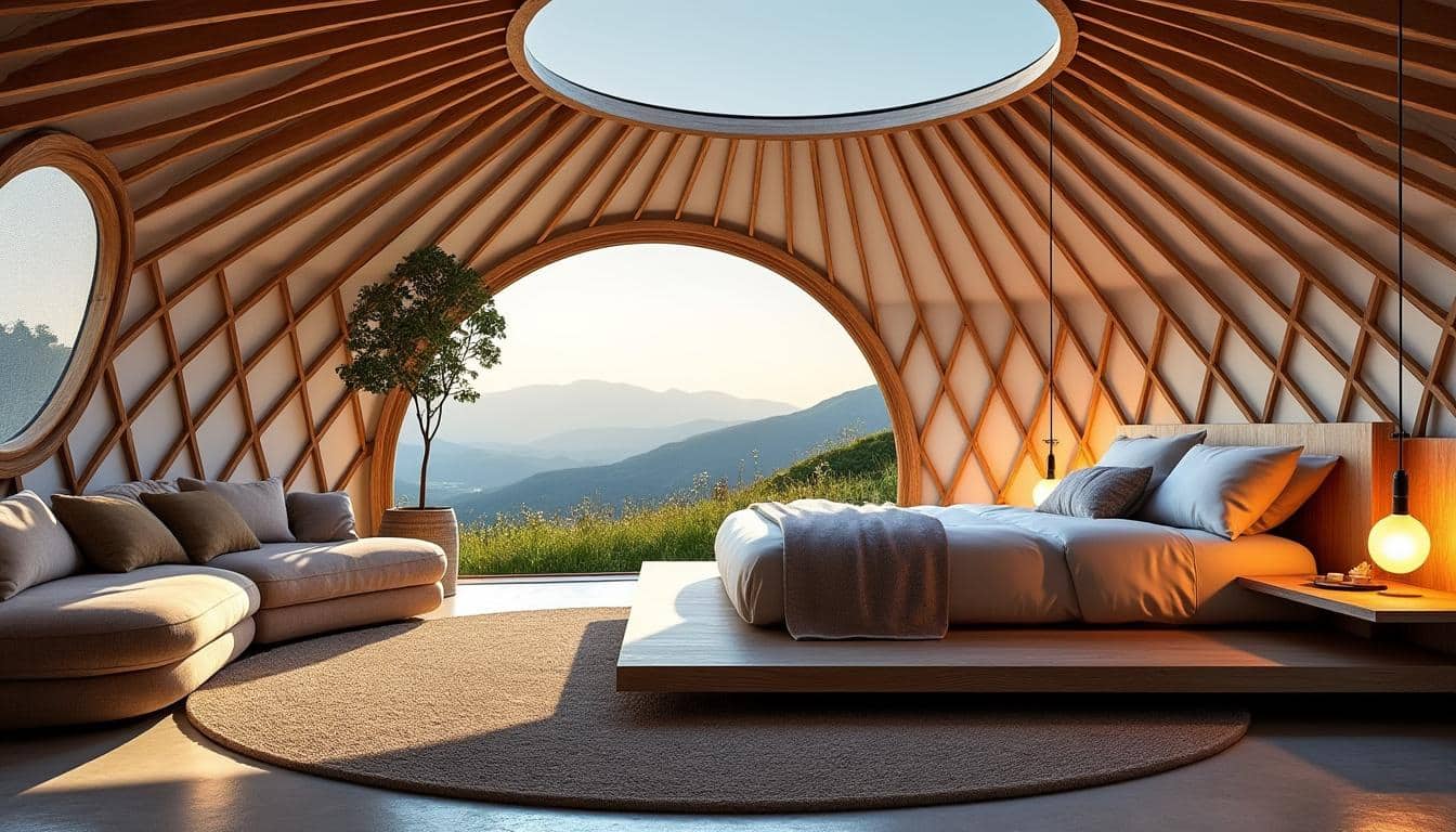 découvrez comment la yourte contemporaine combine l'habitat nomade traditionnel avec le confort moderne pour une expérience de vie unique et confortable.