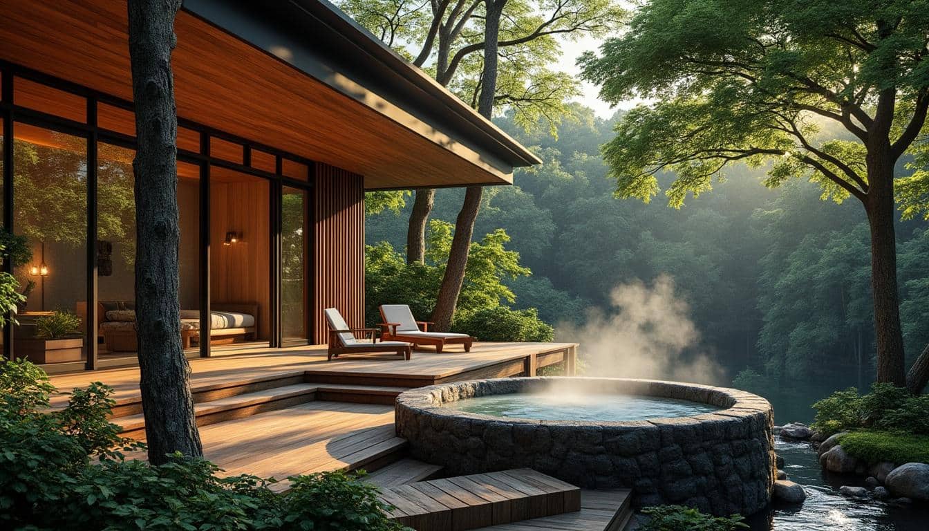 découvrez le bungalow de luxe avec spa privé en pleine forêt, un havre de paix alliant confort haut de gamme et nature préservée pour une expérience unique et relaxante.