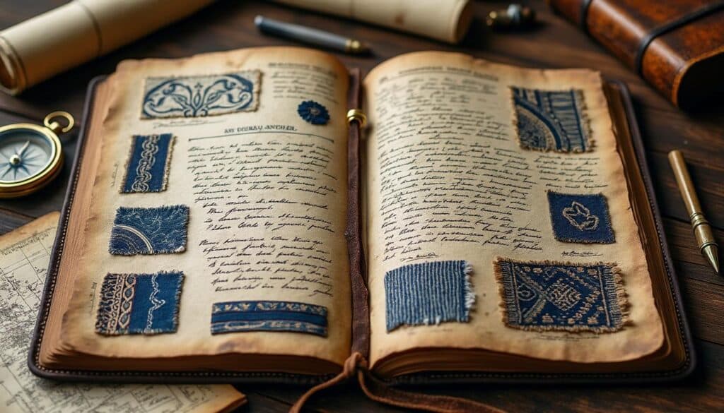 découvrez un carnet de voyage sensoriel unique, enrichi de morceaux de tissus locaux pour une immersion authentique et tactile dans chaque destination.