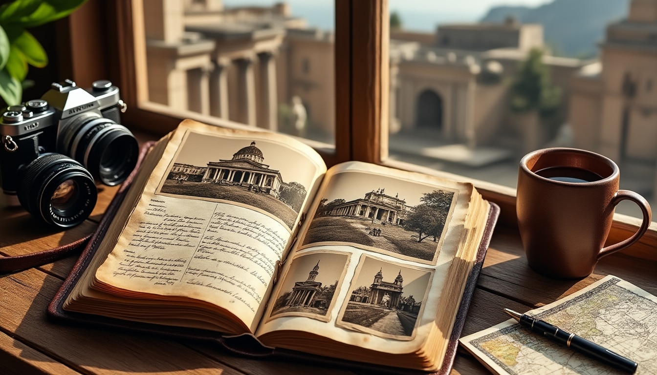 découvrez le carnet de voyage historique qui compare des lieux actuels avec des archives anciennes, offrant une immersion unique dans le passé.