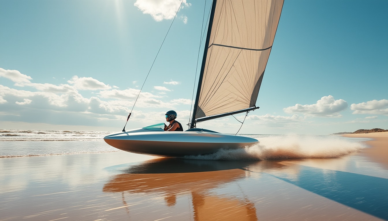découvrez le char à voile, un sport nautique qui utilise l'énergie du vent pour naviguer sur les plages du nord, offrant sensations fortes et respect de l'environnement.