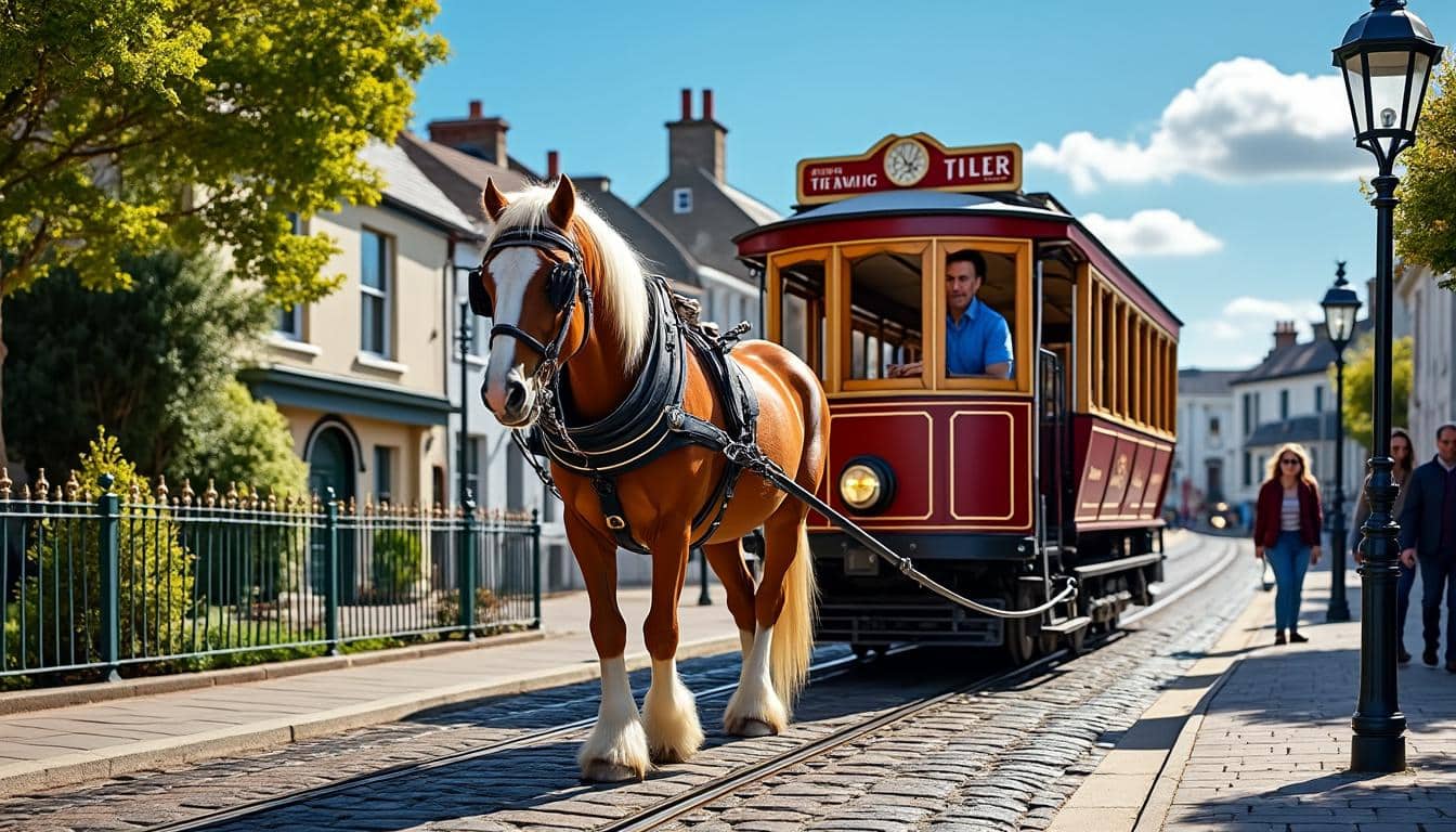 découvrez le tramway à chevaux de douglas, une attraction historique unique qui conserve le charme du passé et offre une expérience authentique aux visiteurs.