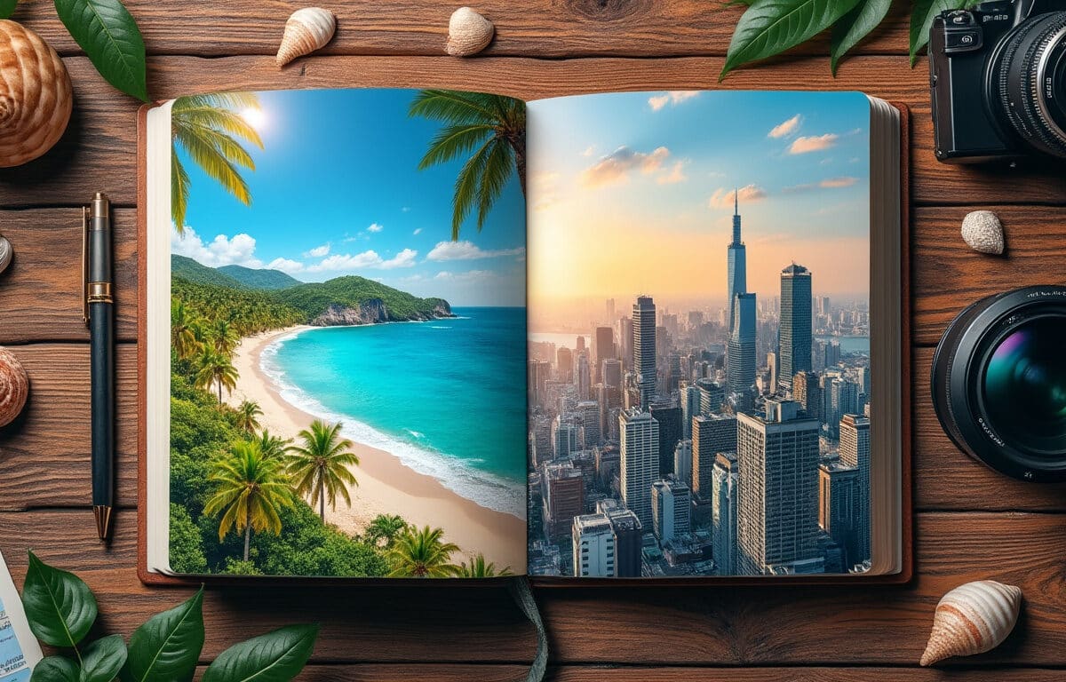 découvrez un carnet de voyage en binôme qui combine harmonieusement deux perspectives uniques pour une expérience enrichissante et complémentaire.