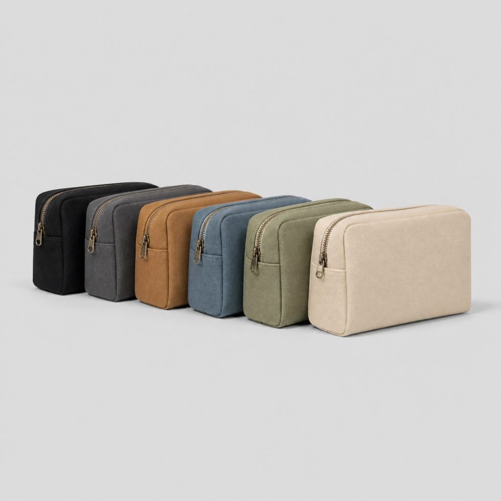 Lot de six pochettes en toile zippées pour organiser une valise