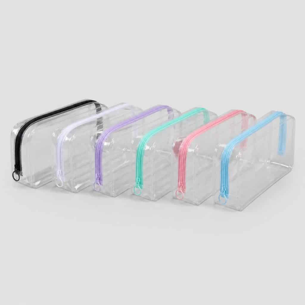 Lot de six trousses transparentes en EVA étanche pour l'avion