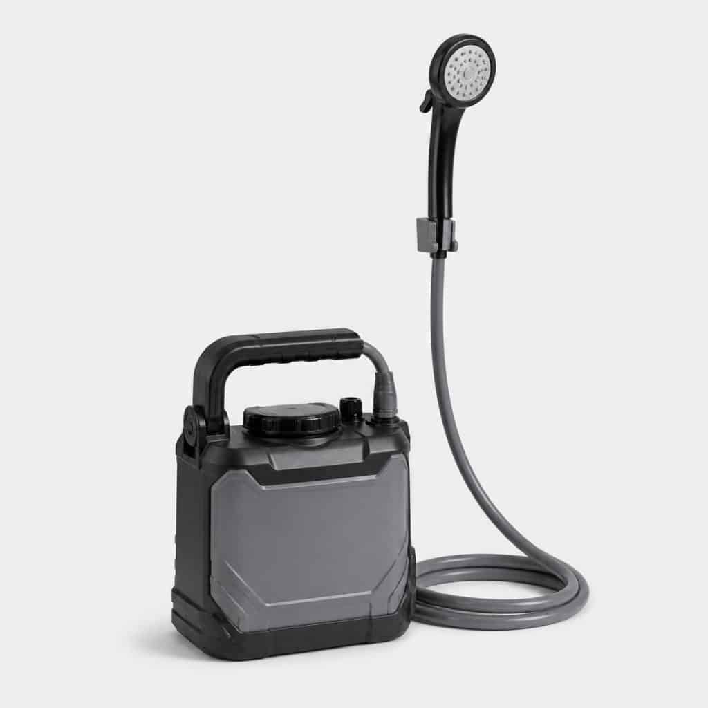 Douche de camping portable électrique grande capacité avec pommeau