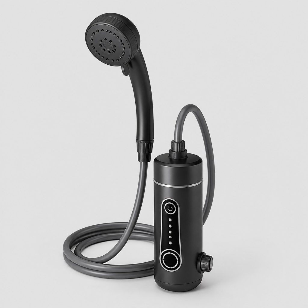 Douche de camping portable électrique avec écran LED et 5 vitesses