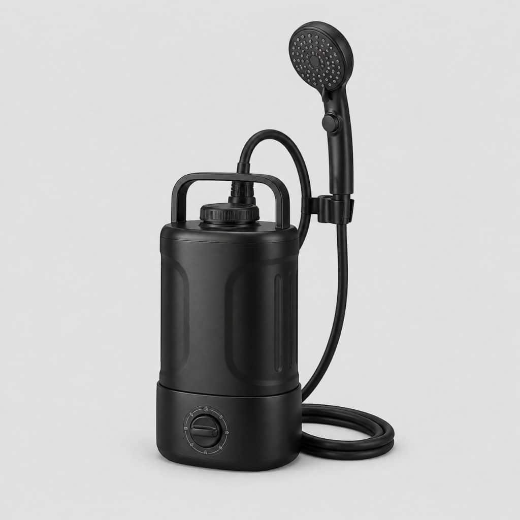 Douche de camping portable électrique avec sélecteur de 4 modes