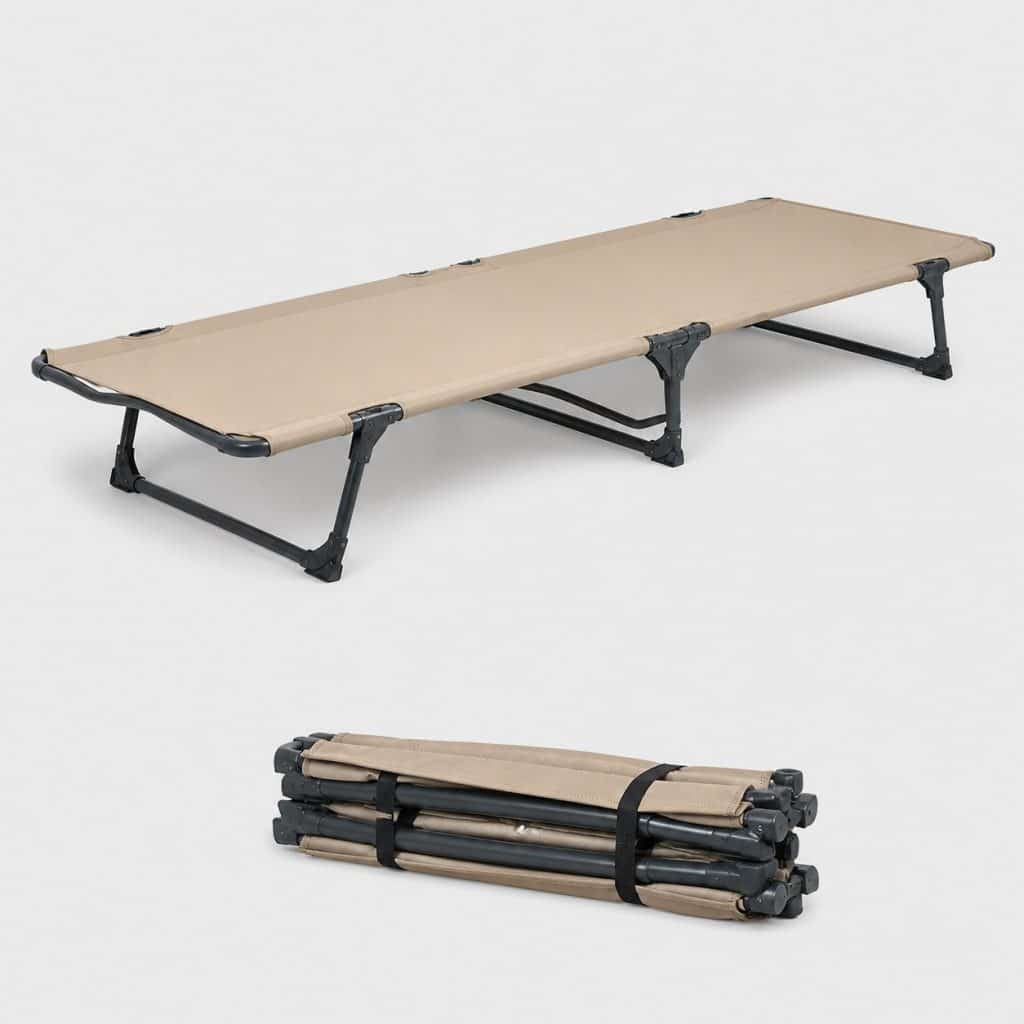 Lit de camp picot avec armature en tube d'acier