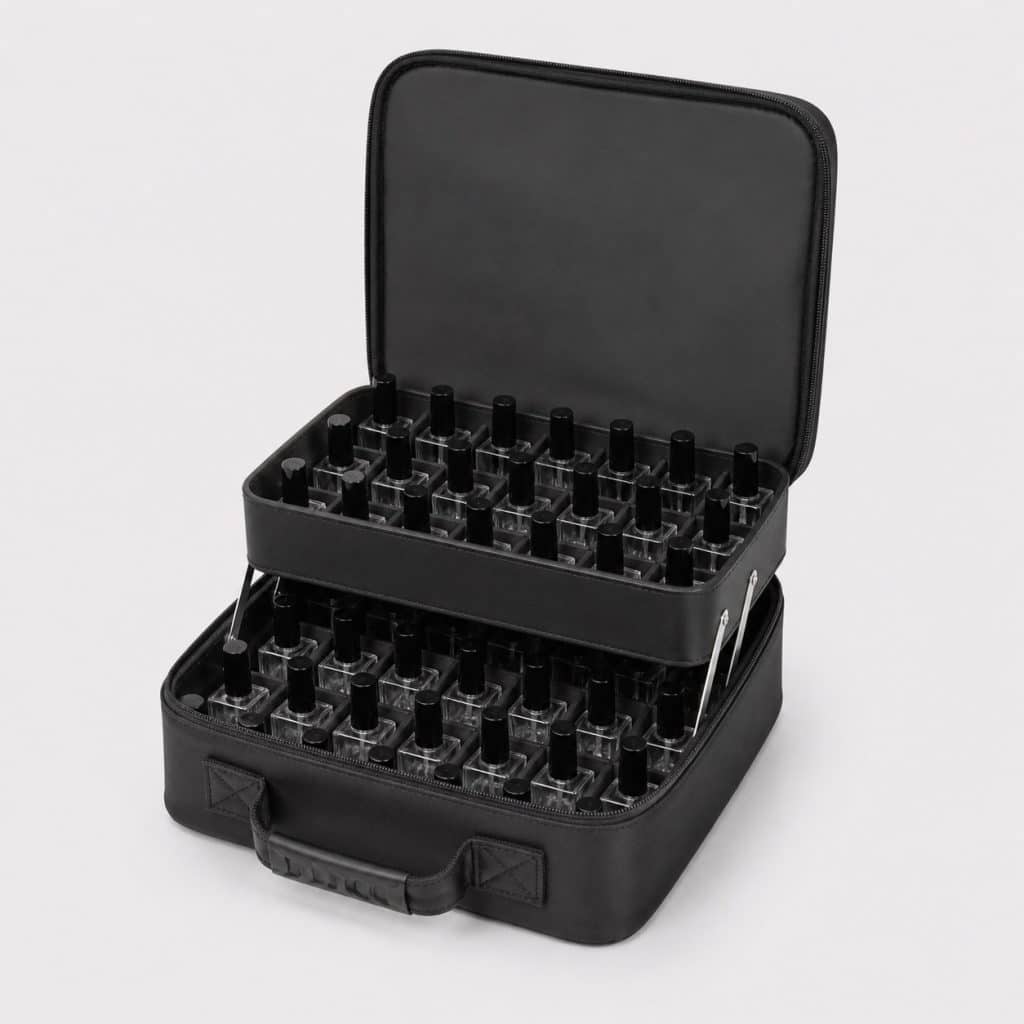 Étui organisateur de transport pour vernis à ongles, 2 niveaux