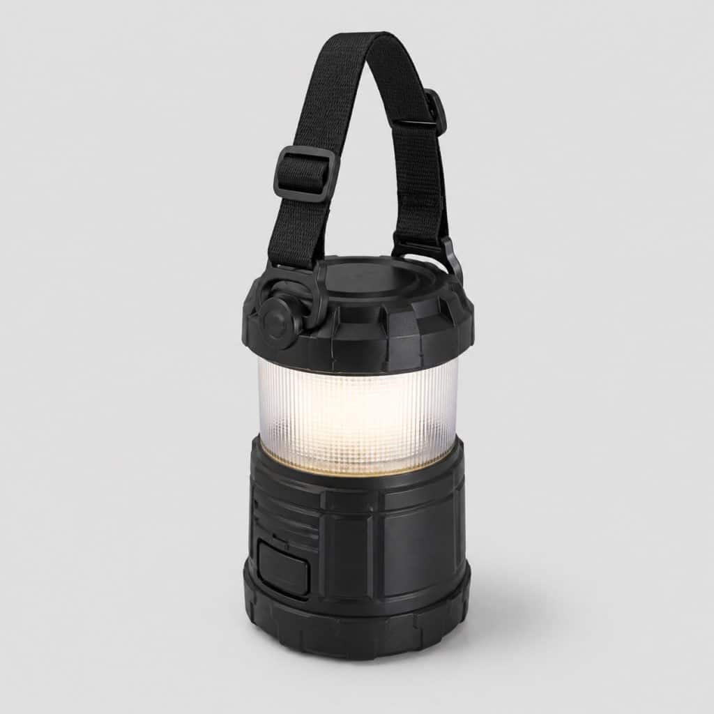 Lampe de camping à piles avec sangle modulable