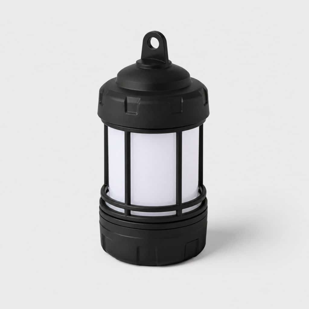 Petite lampe de camping compacte à piles avec languette de suspension